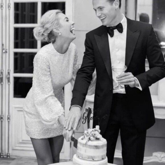 BHLDN Anthropologie Goldie Long Sleeve Sequence Short Mini Wedding Party Dress 4 - Picture 2 of 16